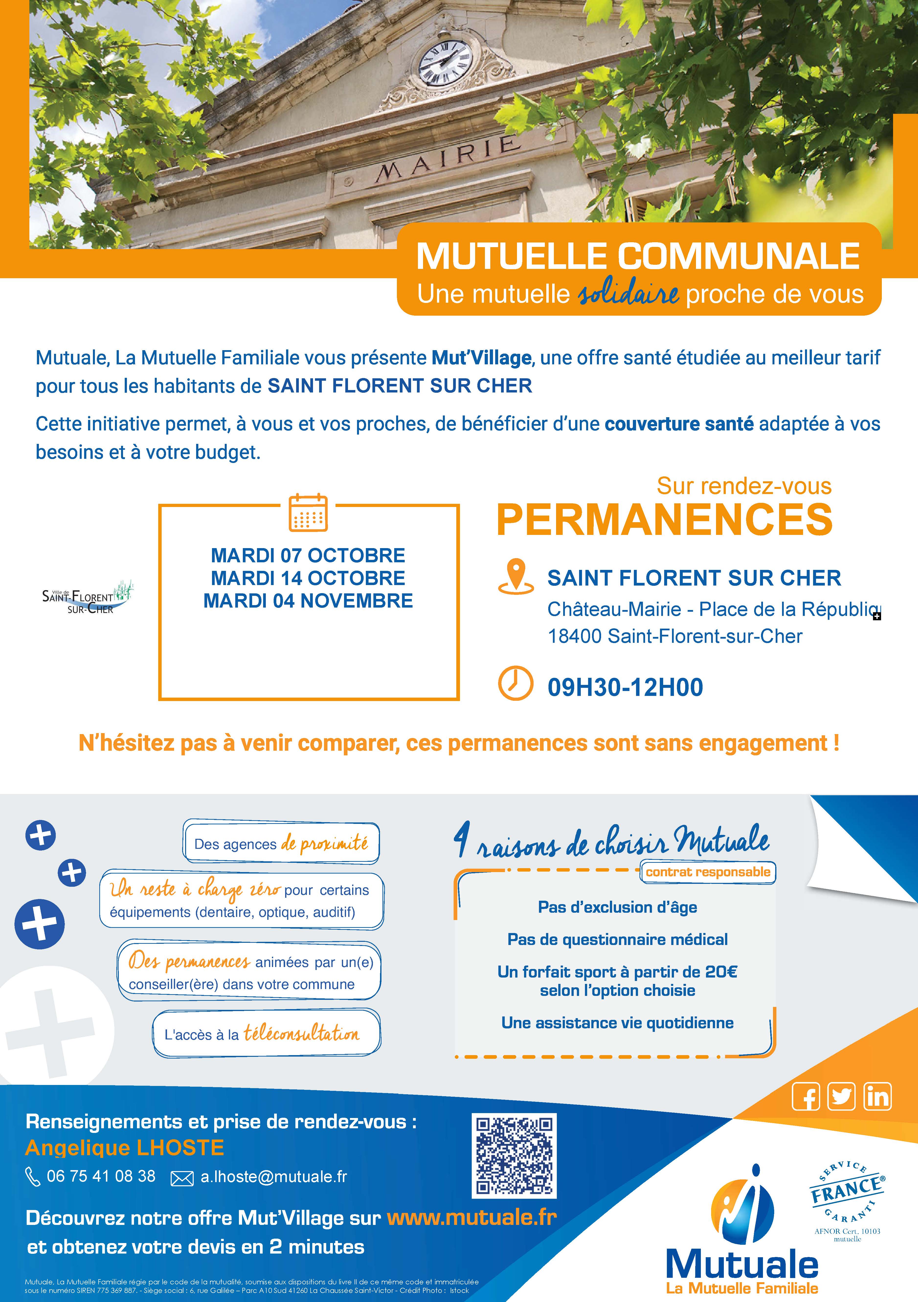 Permanence supplementaire mutuelle de village st florent sur cher
