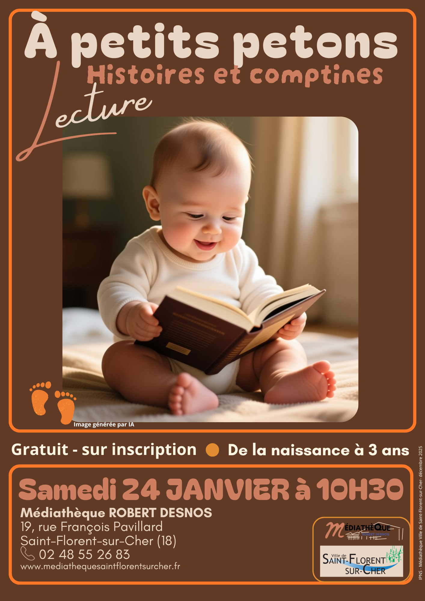 Affiche à petits petons janvier